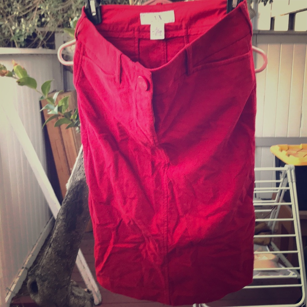 Red skirt